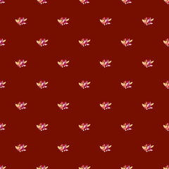 Vintage classic flower seamless pattern red  background