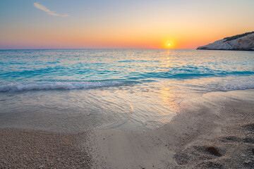 Famous Porto Katsiki beach in Lefkada island, Greece.