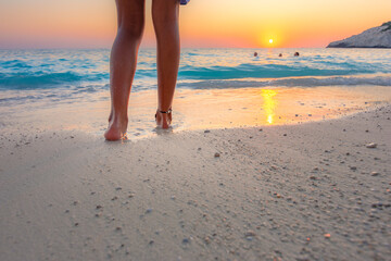 Famous Porto Katsiki beach in Lefkada island, Greece.