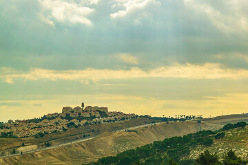 Fototapeta premium Urbanization on the Hills, Jerusalem City