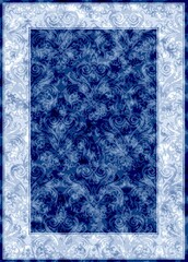 Carpet and bathmat Boho Style ethnic design pattern with distressed texture and effect
