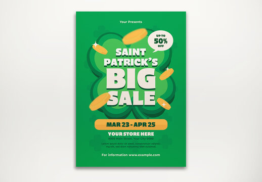 Saint Patrick's Big Sale Flyer Layout