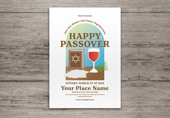 Happy Passover Flyer Layout