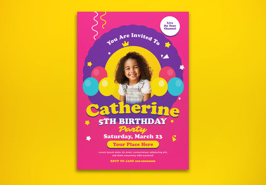 Birthday Party Invitation Layout