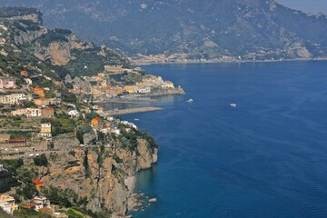Fototapeta na wymiar Panorama of Amalfi Coast, Italy 