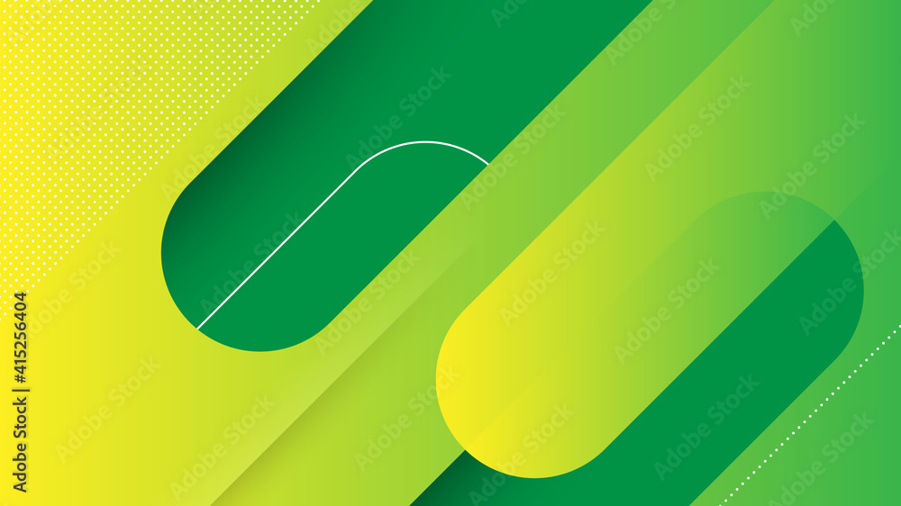 Canvas Prints abstract modern background with memphis diagonal lines element and green yellow vibrant color gradie