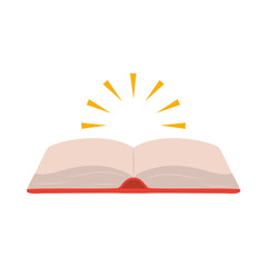open bible book icon, flat style