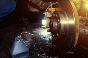 air bleeding of the vehicle brake system.