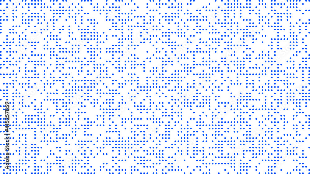 Aufkleber Halftone. Pattern. Abstract dotted background. Texture of blue dots. Matrix code. Monochrome gradient background. Vector illustration.