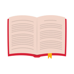open book with separator, flat style