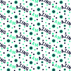 Stylish Beautiful Floral Pattern with The Text Amazing.

