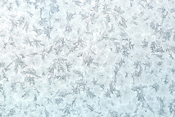 Pattern of ice on glass during frost. Ice Pattern on glass.