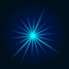 Obraz premium Abstract shiny star on dark background