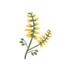 cute yellow flower vector design