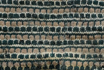striped brown black fabric texture of woolen spotted clothes