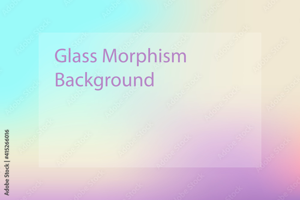Aufkleber abstract gradient background. transparent frame in glass morphism style