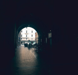 Fototapeta premium center of bologna, downtown area bologna