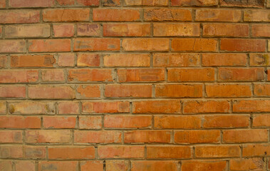 Texture in the form of a red brick wall. 