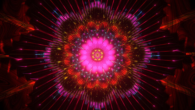 Mandala symmetrical colorful background for hypnotic ethnic fantasy multicolor kaleidoscope wallpaper chakra meditation fractal pattern yoga art design for trance hypnotic shamanic oriental retreat