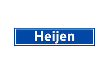 Heijen isolated Dutch place name sign. City sign from the Netherlands.