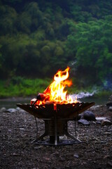 cooking on the fire