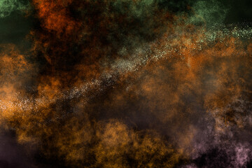Galaxy Space Background Orange - Por MathMS