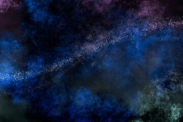 Galaxy Space Background Blue - Por MathMS