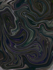 Digital drawing of decorative swirls of liquid marble paper texture mimicking stone 