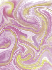 Obraz premium Digital drawing of decorative swirls of liquid marble paper texture mimicking stone 