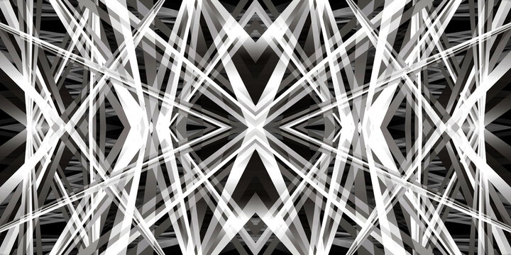 Black and white 3d abstract background