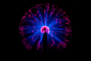Plasma ball on black background
