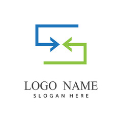 Arrow vector illustration icon Logo Template design