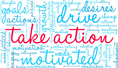 Take Action Word Cloud