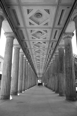 walkway with columns 