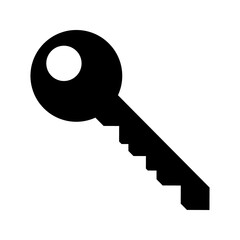 flat illustration of key vector icon, security sign symbol. vector illustration