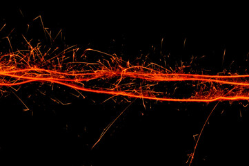 light streaks red lines