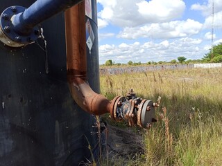 person in a mask on a bridge