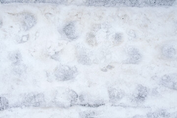 Footprints in the snow