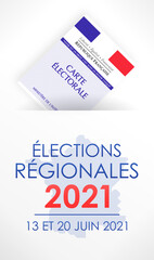 Obraz premium Élections Régionales 2021 en France - 13 et 20 Juin 2021