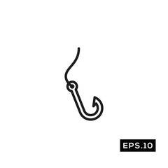 Fishing Icon Vector. Fishing Symbol vector