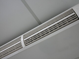 closeup of air conditioner inside the office.