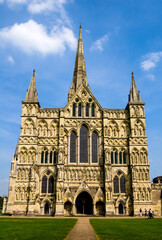 view of Lichfield Cathedral, Lichfield, UK