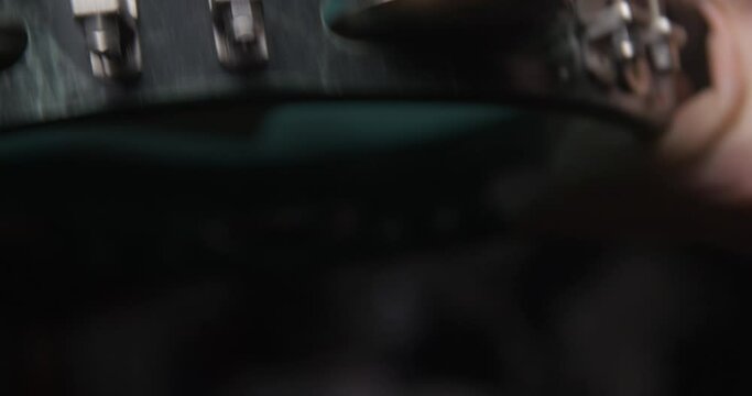 Pandeiro playing slow motion close up 4K