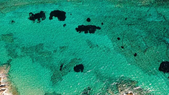 Aerial view in Tigania beach in Greece.