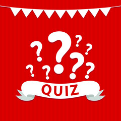 Quiz game vector illustration. Test, exam, answer, education, learning, internet, lottery. Concept for Web, Mobile, Presentations.