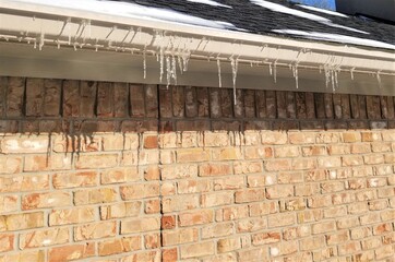 icicles on roof in Houston Texas 