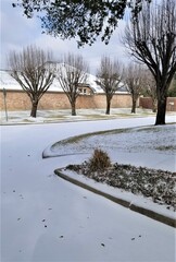 Icy road conditions in Houston Texas 