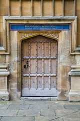 door leading to Bodleian Library, Oxford, UK