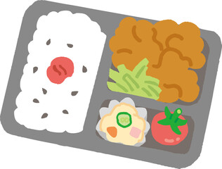 持ち帰り用弁当のイラスト