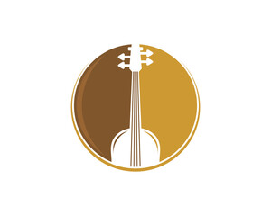 Violin with circle shape logo